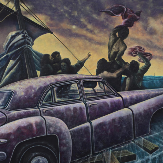Gary Westford, “The Raft (evening moon rising)” (detail), 2018-2023 1992