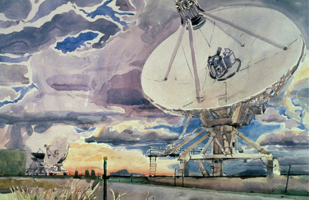 Henk Pander's painting of the Very Large Array (VLA)