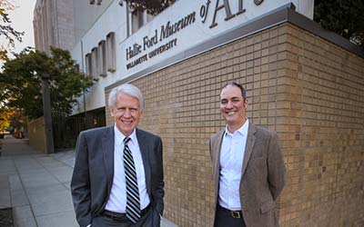 Hallie Ford Museum of Art Director John Olbrantz and Collections and Exhibitions Curator Jonathan Bucci 