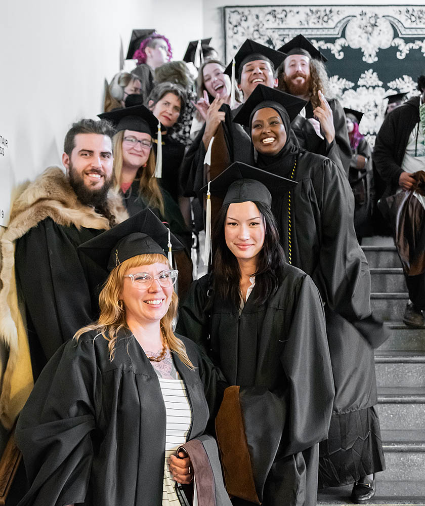 A group of PNCA students at Commencement.