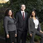 Natasha Torres JD/MBA’20, Nathan Foos JD/MBA’19, Himalaya Rao-Potlapally MBA’19