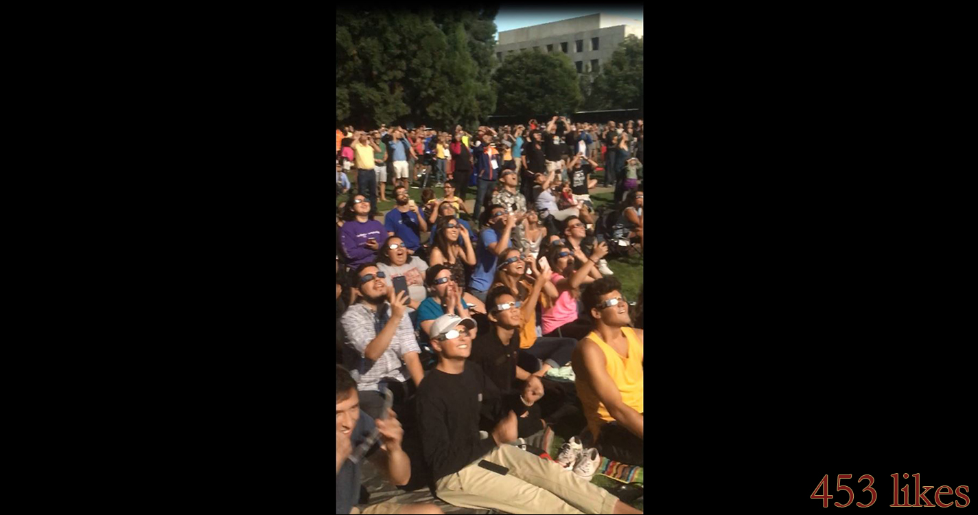 Video thumbnail of Willamette crowd watching the total solar eclipse